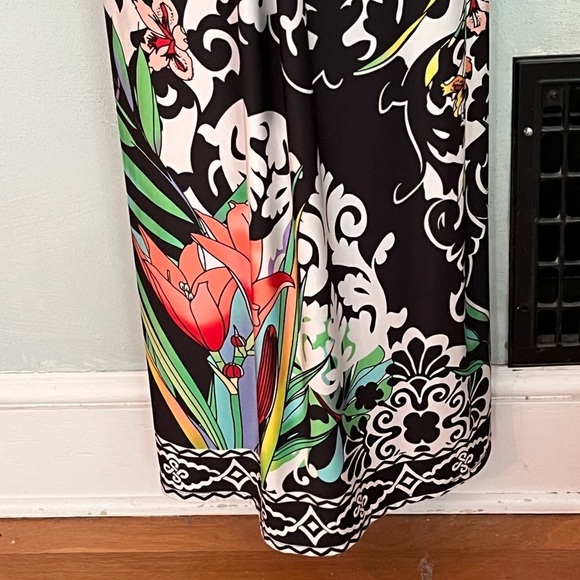 B. Darlin Vintage Y2K Strappy Tropical Floral Long Summer Maxi Dress Size Small - Picture 4 of 11